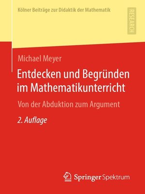 cover image of Entdecken und Begründen im Mathematikunterricht